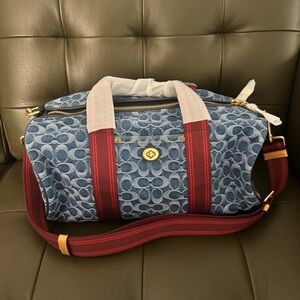 NWT - Coach Signature Denim Duffle